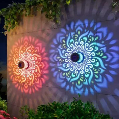 Solar Mandala Wall Light -Purple and Red