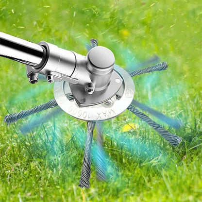 2 Pack Replacement 150 MM Steel Wire Weed Brush for Grass Trimmer 6-Head Cutter Heads for Lawn Mower