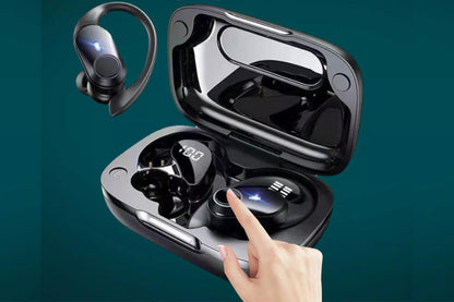 2Pcs 5.3 Bluetooth Headphones Wireless Earbuds 72hrs Playtime Wireless Charging Case Digital Display Sports Ear Buds