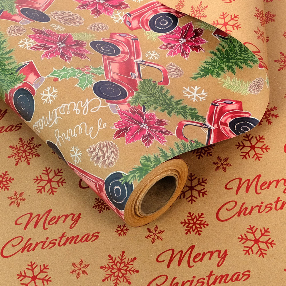 2 Pack Double Sided Christmas Wrapping Paper 4 - Santa Claus