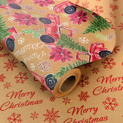 2 Pack Double Sided Christmas Wrapping Paper 4 - Santa Claus