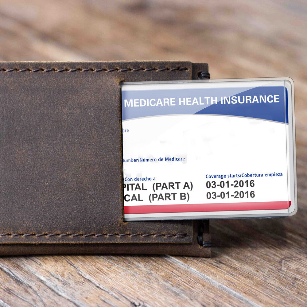 16 Pack PVC Card Holder Clear ID Protector for Social Security Credit Insurance Cards
