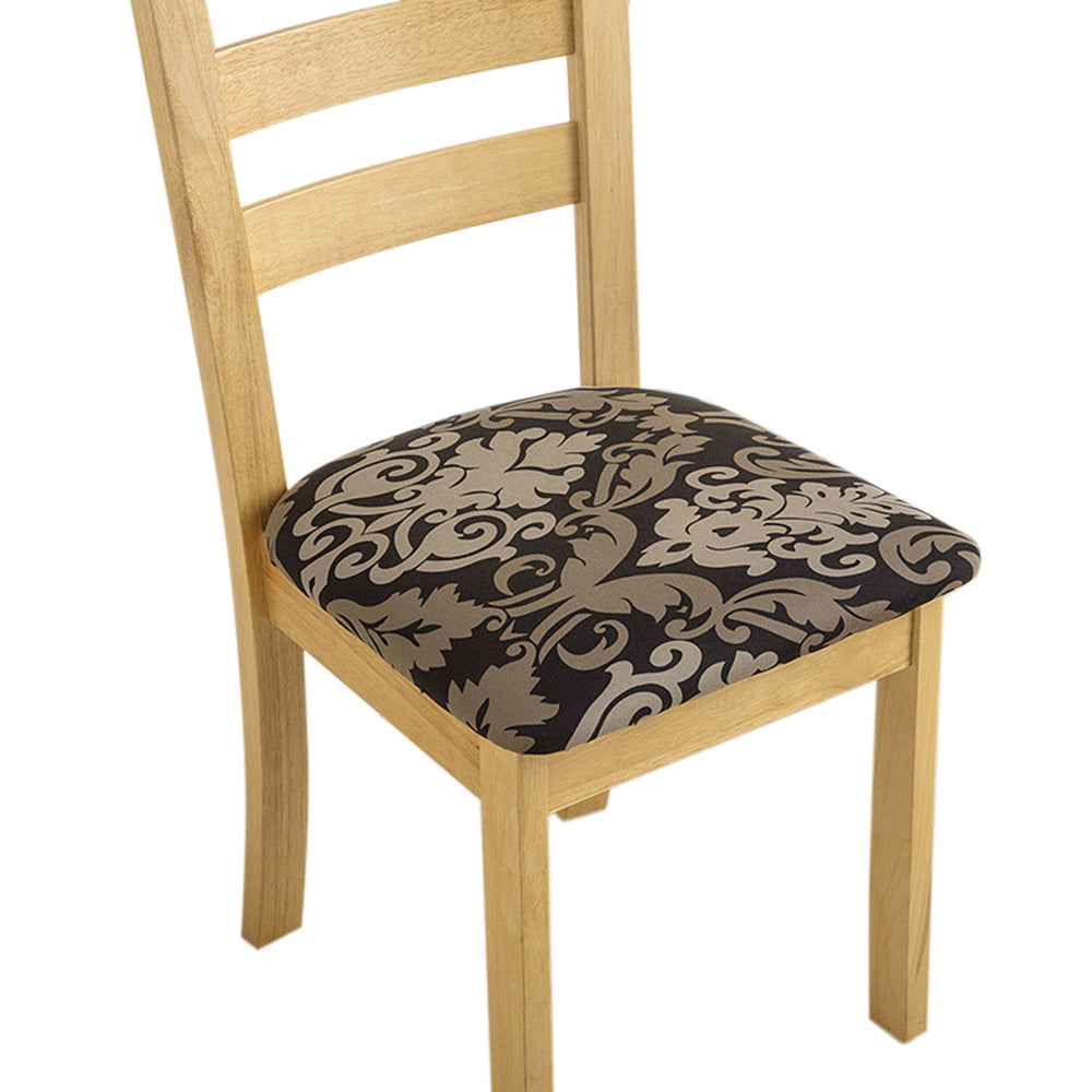 2PCS Stretch Chair Seat Covers Printed Washable Seat Cushion Slipcovers for Dining Chairs Style 1