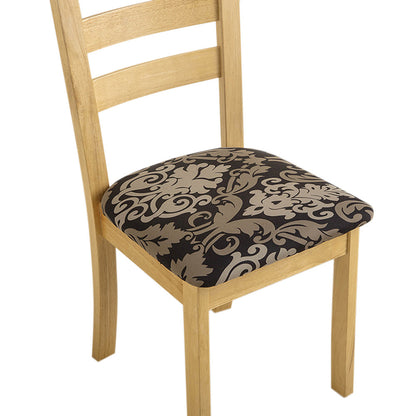 2PCS Stretch Chair Seat Covers Printed Washable Seat Cushion Slipcovers for Dining Chairs Style 1