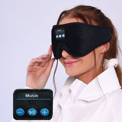 Bluetooth Sleep Mask Wireless Headphone Blackout Music Eye Mask Black