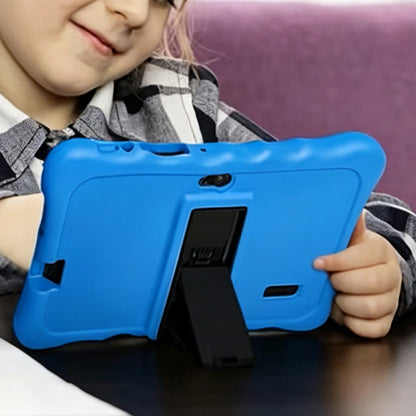 7 Inch Kids Tablet Android 10.0 Quad Core 16GB with Shockproof Silicone Case-Blue