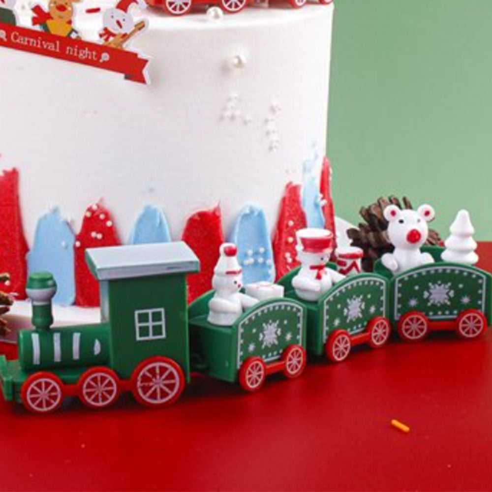 3 Pack Christmas Train Decoration Xmas Tabletop Ornaments