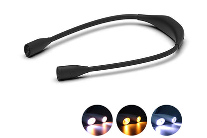 Double Head Flexible Neck Holding Light - Black