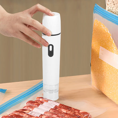 Compact Vacuum Sealer for Food Storage with 15 Reusable Vacuum Bags