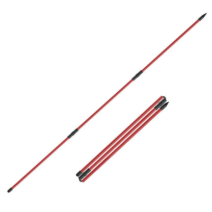 Collapsible 3-Section Golf Alignment Stick Golf Training Aid for Aiming Putting Swing Trainer Red