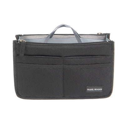 Multi-Pocket Handbag Insert Liner Tote Travel Makeup Purse Pouch Organiser Black