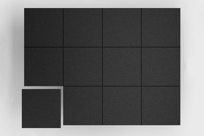 12 Piece Large Felt Bulletin Boards - Black