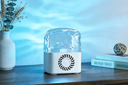 Rechargeable Bluetooth Speaker with 16 Color Light-White