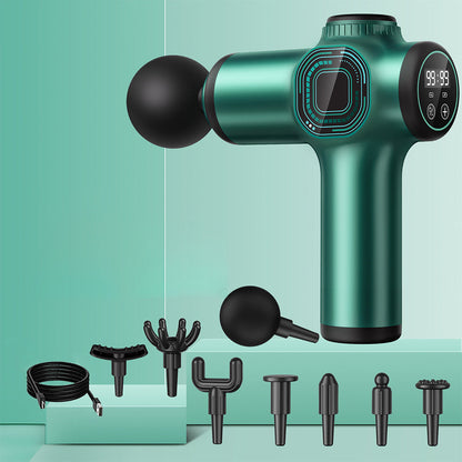 Deep Tissue Percussion Massager 8-Heads Muscle Vibration Relaxing Tool Green