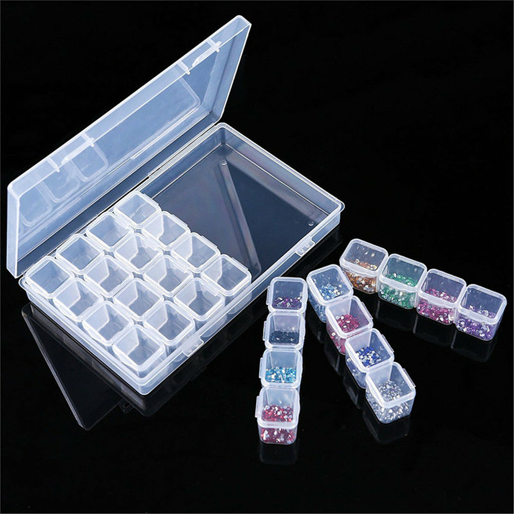 28 Grid Plastic Compartment Storage Box Container Jewellery Bead Craft Organiser