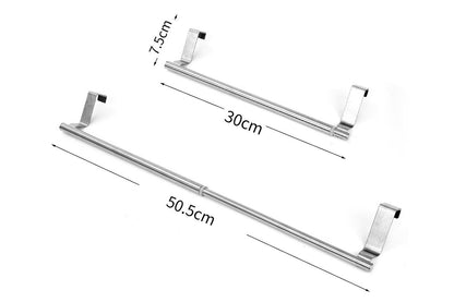 Stainless Steel Cabinet Door Towel Holder-Silver