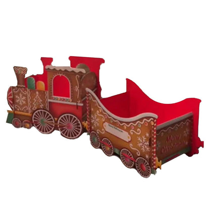 Santa Gift Train Christmas Cardboard Gift Box ¨C Present Holder Home Decoration Style 2