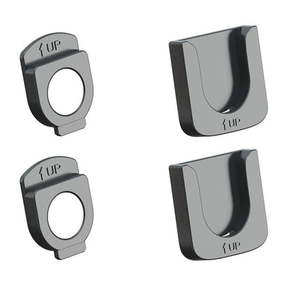 2Pcs Wall Mount Remote Control Holder TV Remote Control Caddy Black