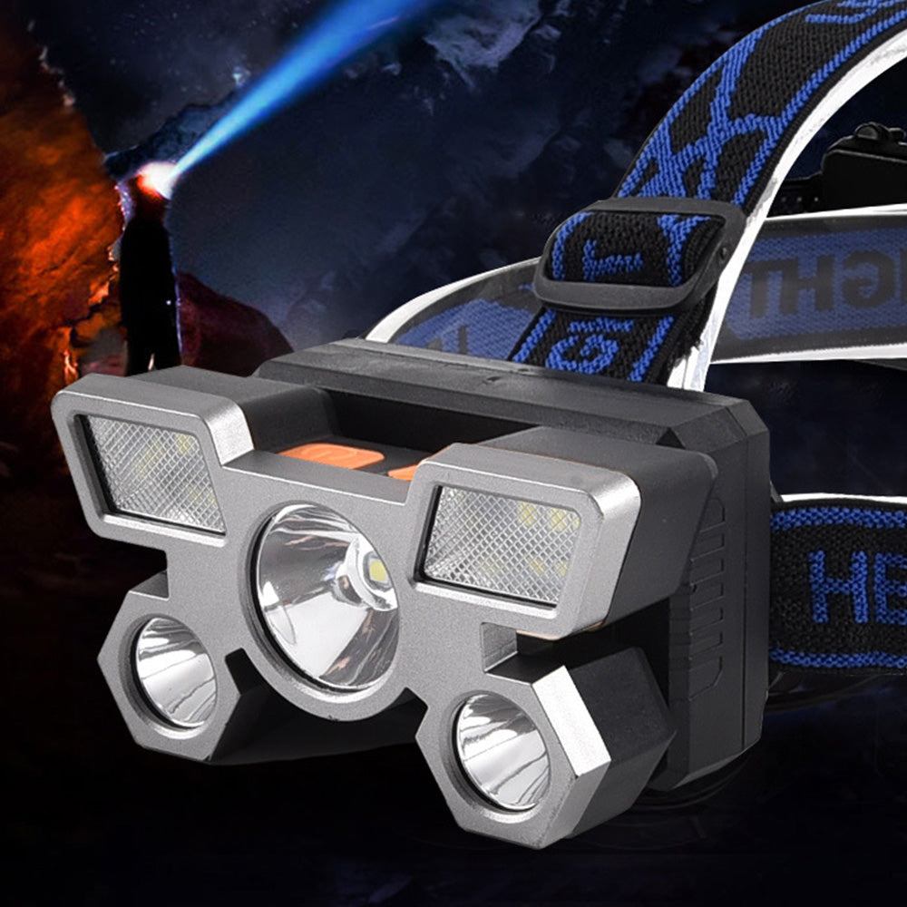 USB Rechargeable LED Headlamp with 4 Modes for Camping Fishing & Outdoor
