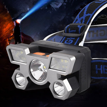 USB Rechargeable LED Headlamp with 4 Modes for Camping Fishing & Outdoor