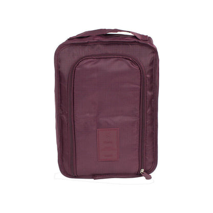 2Pcs Travel Shoe Bag Water-Resistant Shoe Pouch Portable Clothing Storage Bag Wine Red