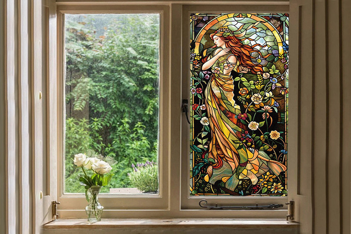 2Pcs Static Cling Window Privacy Film Frosted Glass Window Sticker Window Covering Film