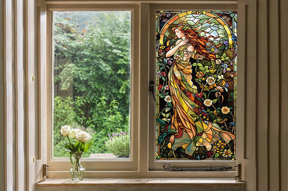 2Pcs Static Cling Window Privacy Film Frosted Glass Window Sticker Window Covering Film