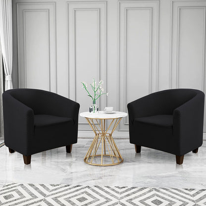 Stretch Chair Sofa Slipcover 1 Seater Couch Cover -Black