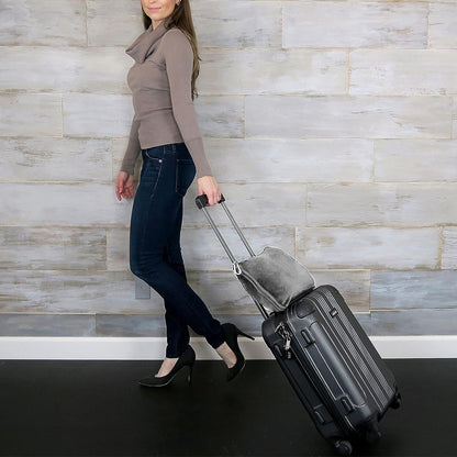 2-in-1 Travel Blanket Airplane Comfort Blanket and Pillow Grey