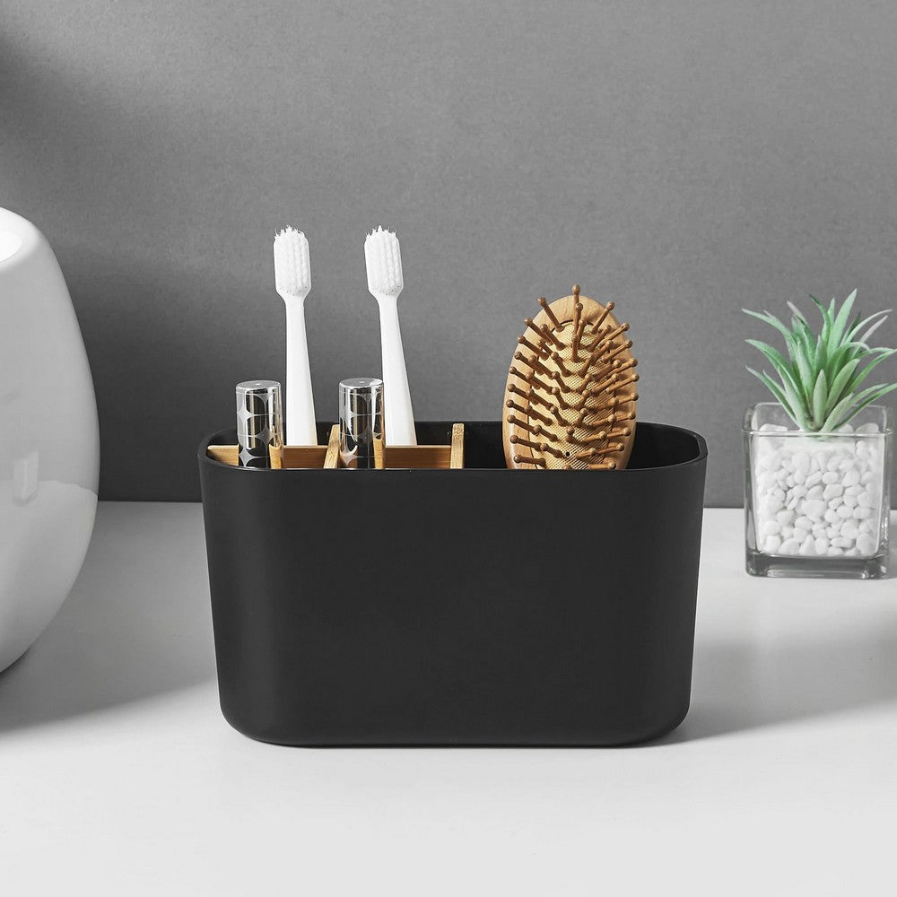 Toothbrush Holders for Bathrooms 5 Slots Bathroom Organizers and Storage-Black