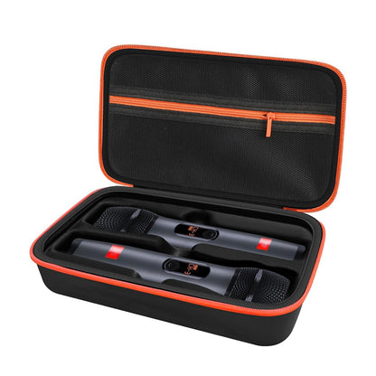 Microphone Carrying Case for Dual Wireless Mic Storage Portable Travel Bag