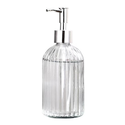 450ml Glass Soap Dispenser for Kitchen Bathroom-Clear