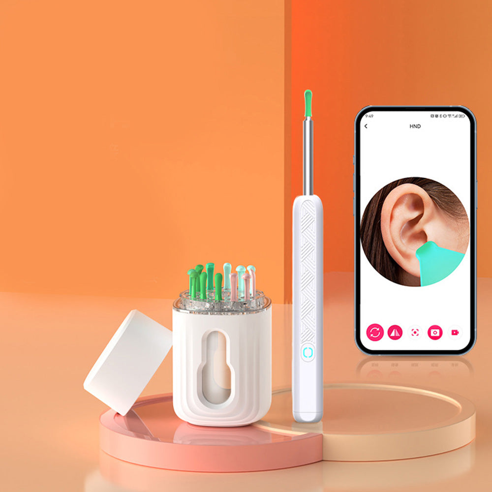 Visual WiFi Ear Wax Remover Wireless Ear Scoop with Camera Ear Cleaning Removal Pick Tool with Base