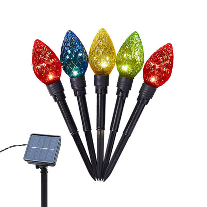 Solar Powered LED Strawberry Pathway Lights Outdoor Lawn Garden Holiday Decor