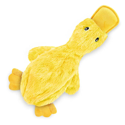 Interactive Dog Chew Toy Small Dog Toys Plush Duck Dog Toy-Yellow