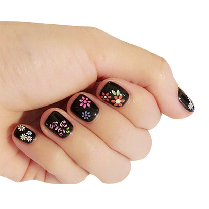90 Piece 3D Floral Self Adhesive Nail Stickers for DIY Nail Art Decoration