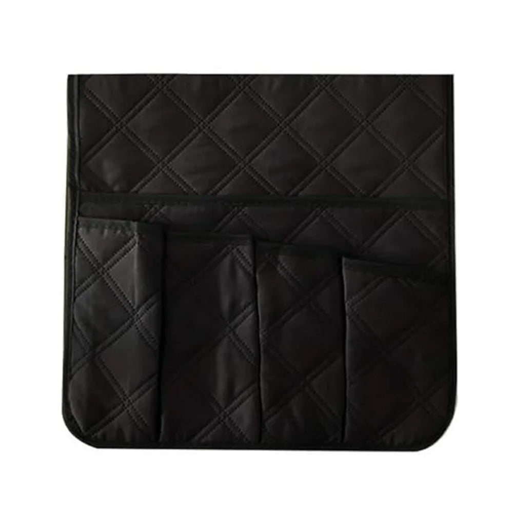 5 Pocket Sofa Armrest Organizer Remote Holder Bag for Couch and Chair-Black