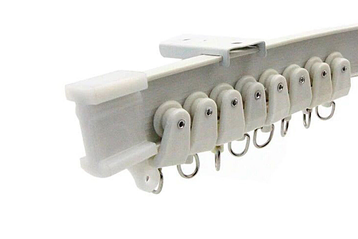 Flexible Ceiling Curved 5M Bendable Curtain Track - White
