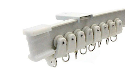 Flexible Ceiling Curved 5M Bendable Curtain Track - White