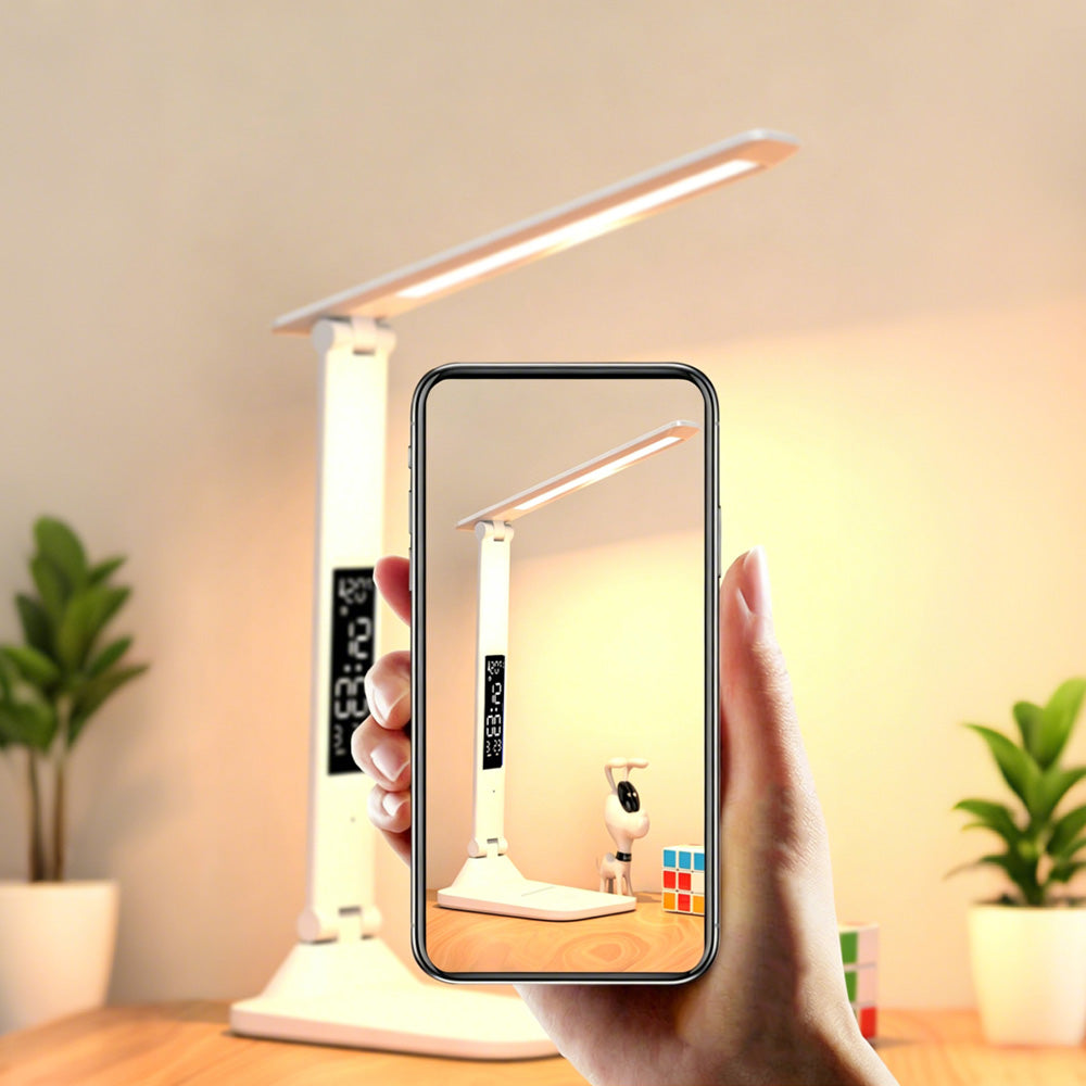 Desk Lamp For Home Office With LCD Display Rechargeable Portable