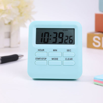 3-in-1 Electric Digital Timer Multi-Functional Loud Alarm Clock for Kitchen Gym Classroom Blue