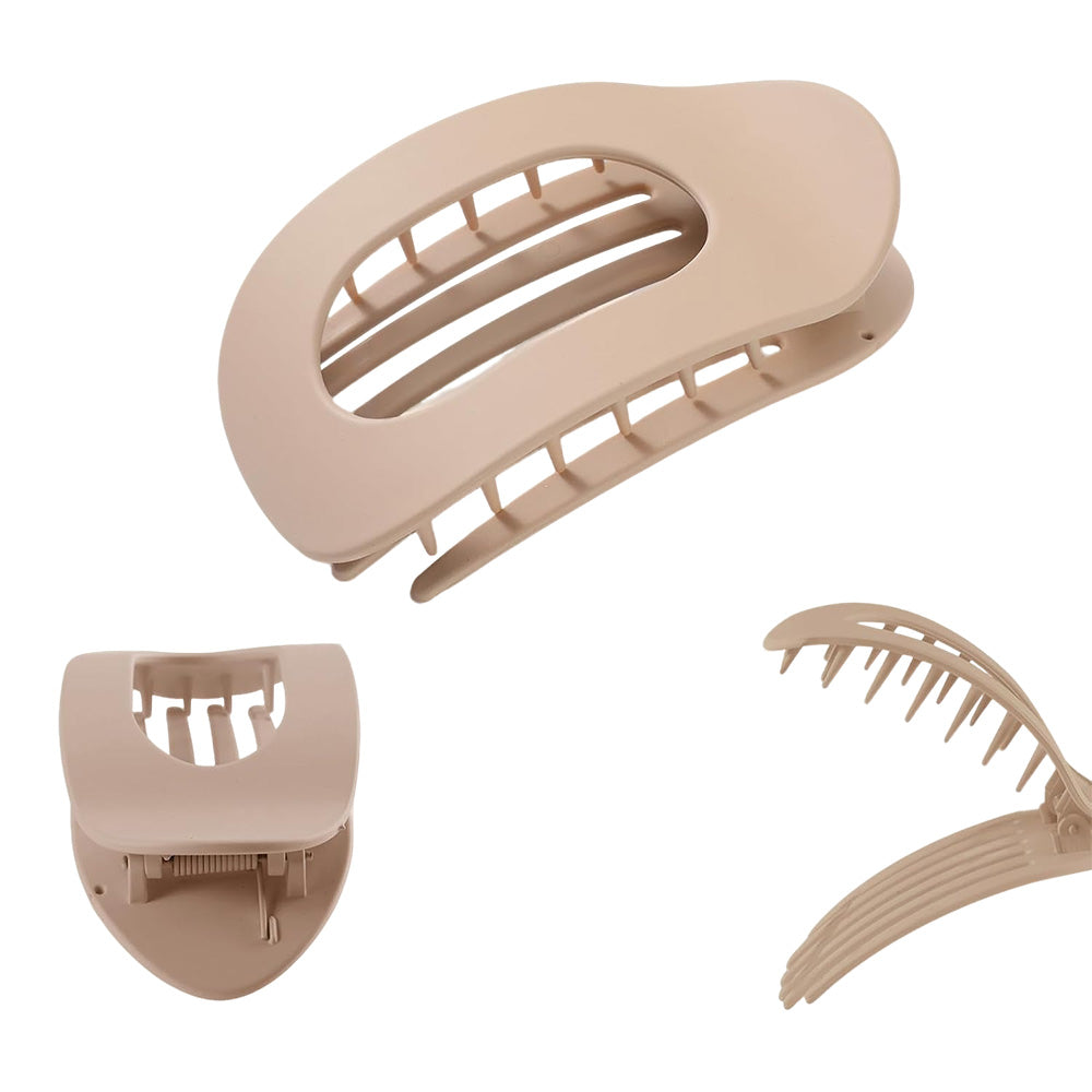 4-Piece Flat Hair Claw Clips Set for Women Strong Hold Hair Styling Accessories Oval Hair Clip