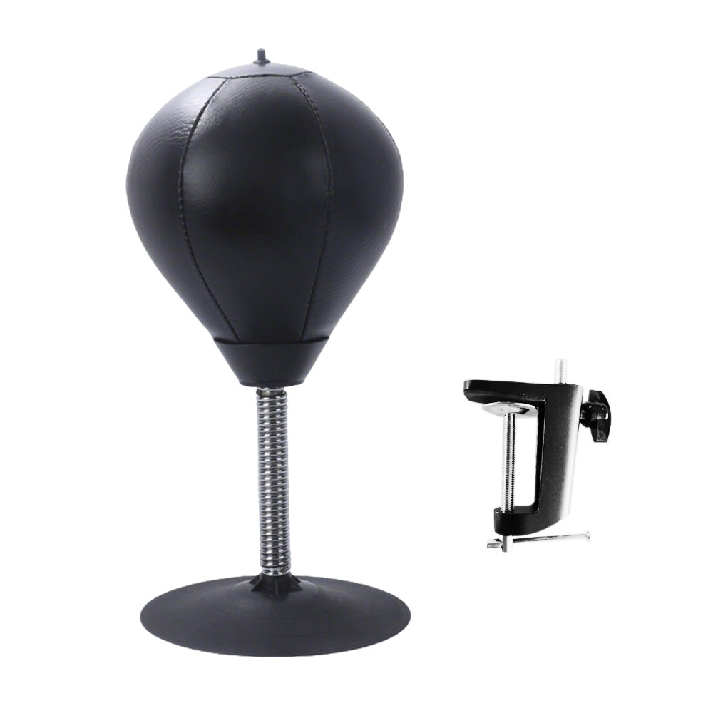 Desktop Punching Speed Ball with Clamp and Suction Cup-Black