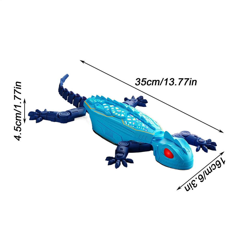 Remote Control Wall Climbing Gecko Toy with LED Lights - Blue