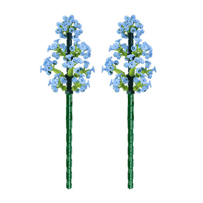 Set of 2Pcs Flower Building Blocks Kits Artificial Flowers Home Office Decoration Style 1