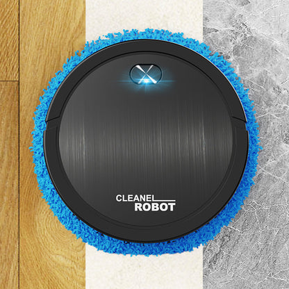 Automatic Vacuum Cleaner Intelligent Wet Dry Sweeping Robot Cleaner for Smooth Hard Floors Black