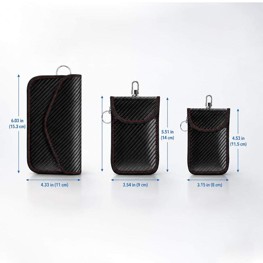 3 Piece Carbon Fiber Key Fob Holders