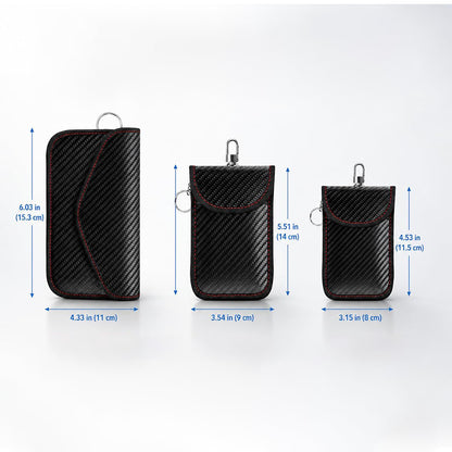 3 Piece Carbon Fiber Key Fob Holders