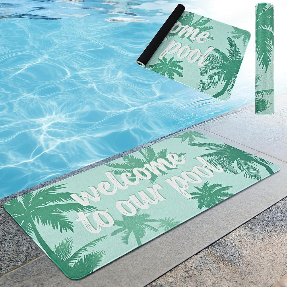 Summer Pool Floor Mat Non Slip Diatomite Mat for Outdoor Patio Beach-Style3