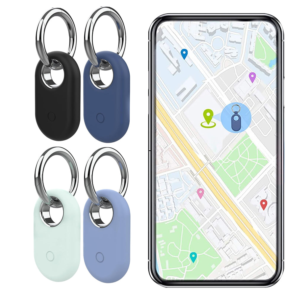 4Pcs Compatible with Samsung Galaxy SmartTag2 Silicone Case All-Round Protection Smarttag2 Holder with Keychain Style 2